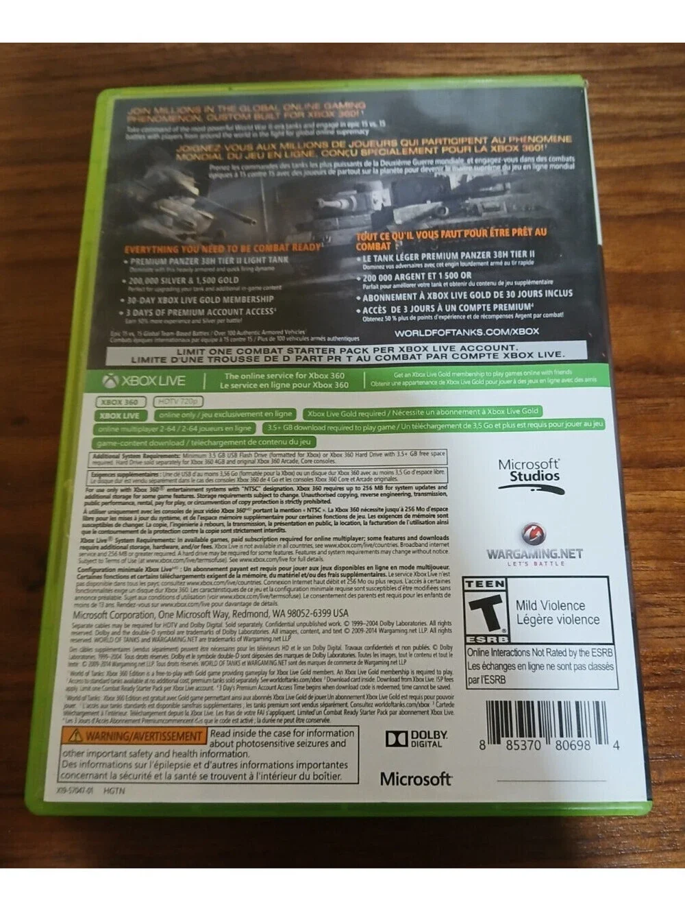 World of Tanks (Microsoft Xbox 360, 2014)
